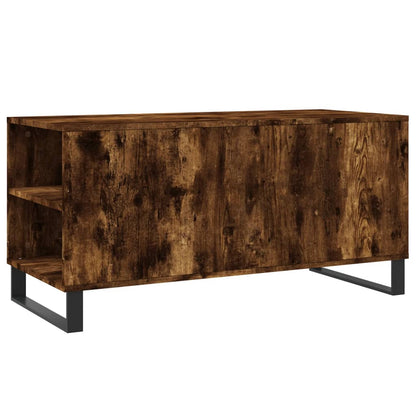 Tavolino da Salotto Rovere Fumo 102x44,5x50cm Legno Multistrato | homemem39