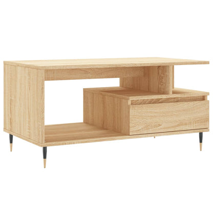 Tavolino da Salotto Rovere Sonoma 90x49x45 cm Legno Multistrato | homemem39
