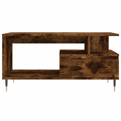 Tavolino da Salotto Rovere Fumo 90x49x45 cm Legno Multistrato | homemem39