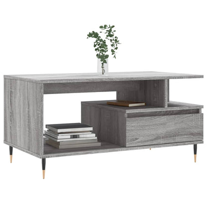 Tavolino da Salotto Grigio Sonoma 90x49x45 cm Legno Multistrato | homemem39