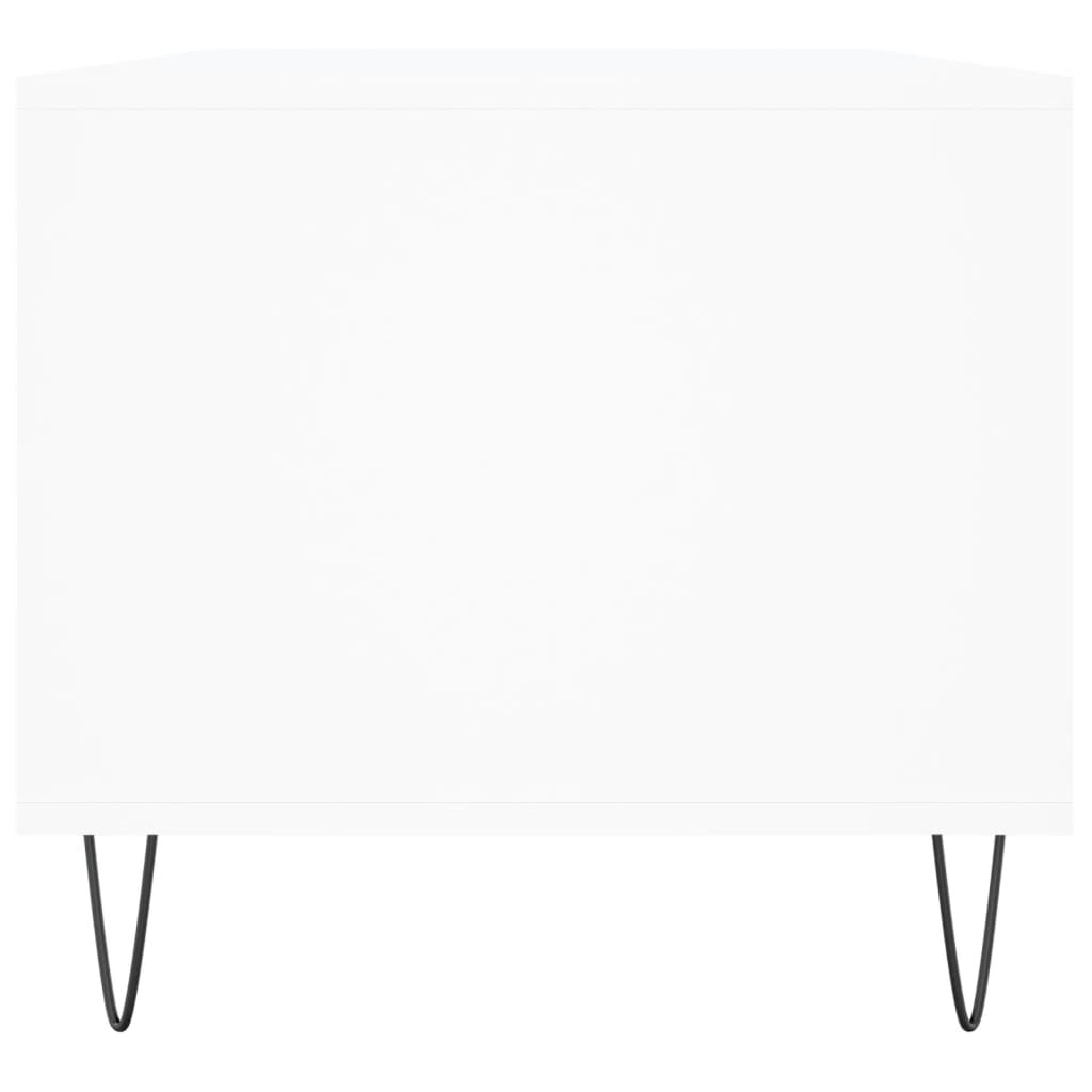 Tavolino da Salotto Bianco 90x49x45 cm in Legno Multistrato | homemem39