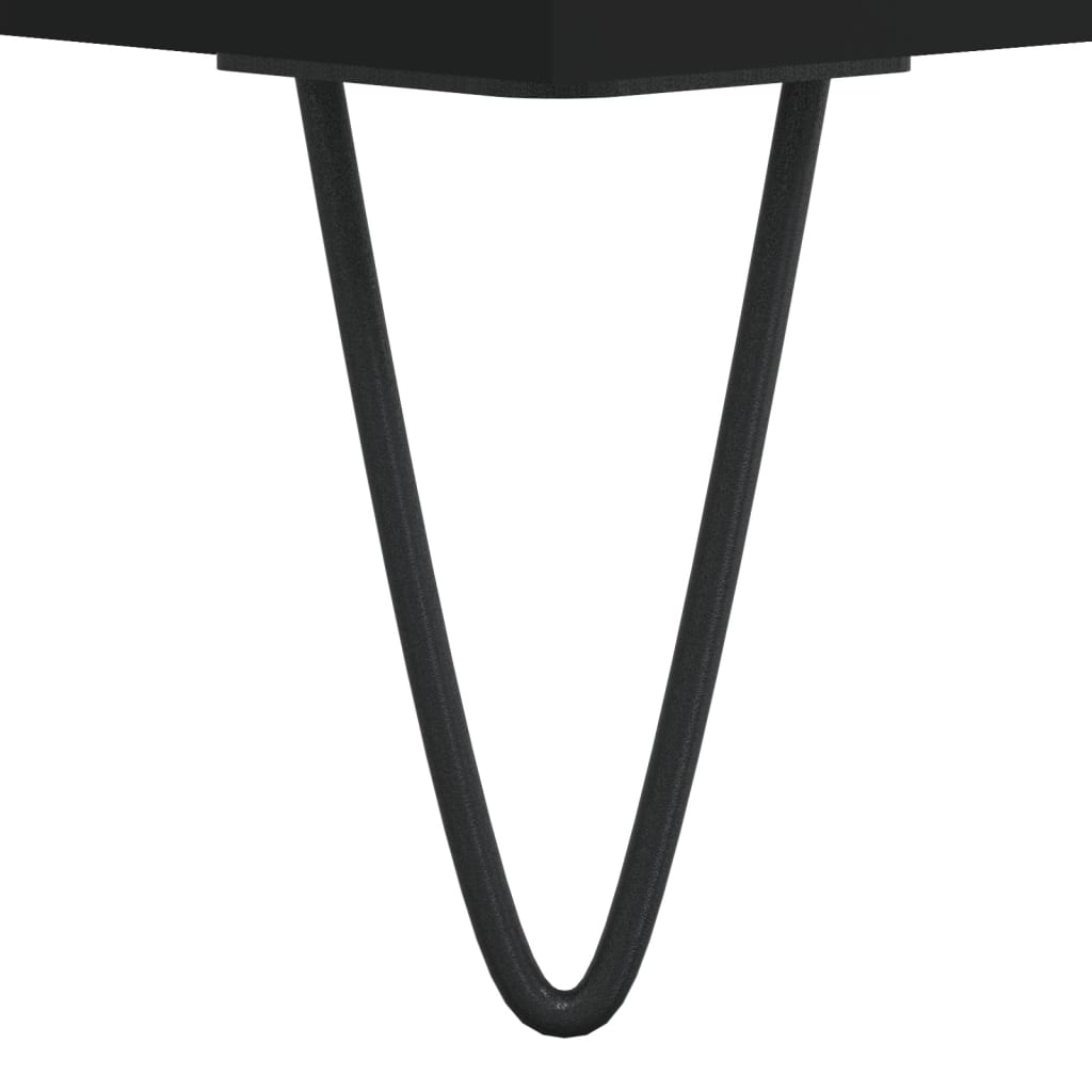 Tavolino da Salotto Nero 90x49x45 cm in Legno Multistrato | homemem39