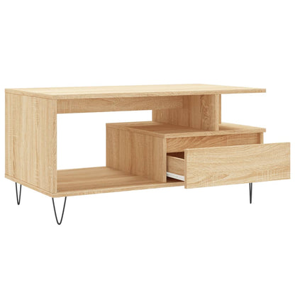 Tavolino da Salotto Rovere Sonoma 90x49x45 cm Legno Multistrato | homemem39