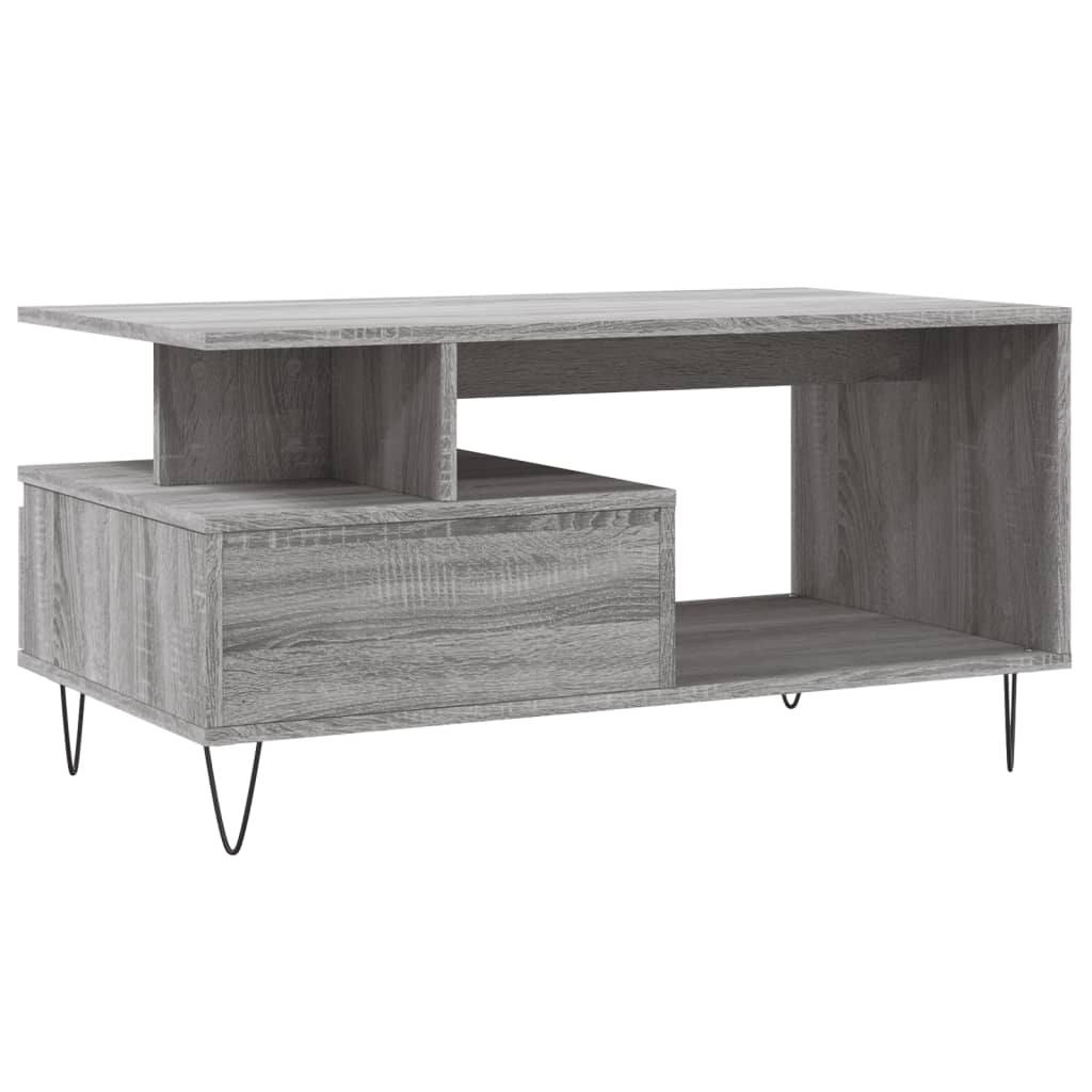 Tavolino da Salotto Grigio Sonoma 90x49x45 cm Legno Multistrato | homemem39