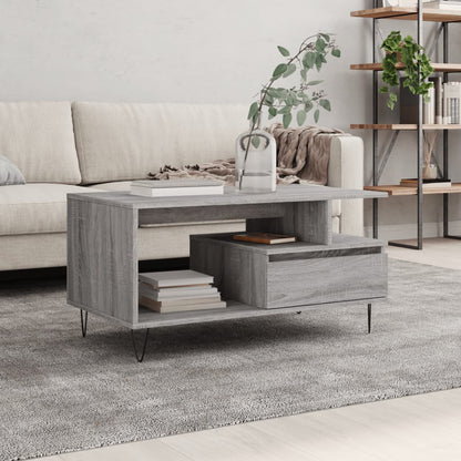 Tavolino da Salotto Grigio Sonoma 90x49x45 cm Legno Multistrato | homemem39