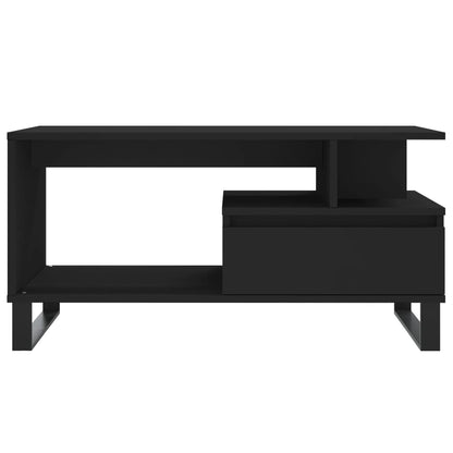 Tavolino da Salotto Nero 90x49x45 cm in Legno Multistrato | homemem39