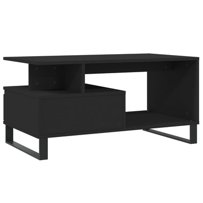 Tavolino da Salotto Nero 90x49x45 cm in Legno Multistrato | homemem39