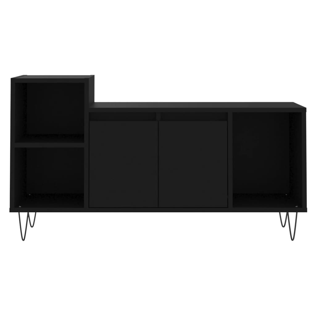 Mobile Porta TV Nero 100x35x55 cm in Legno Multistrato - homemem39