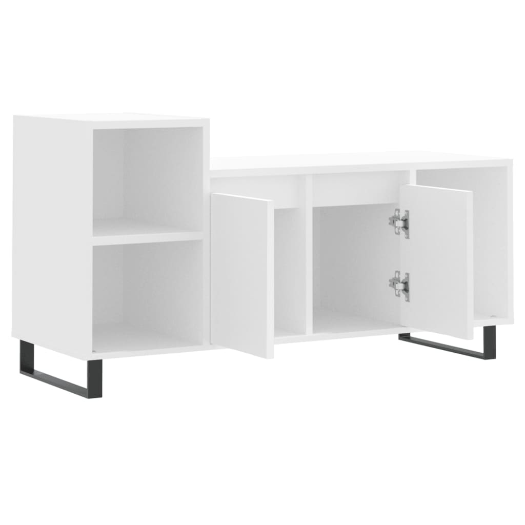 Mobile Porta TV Bianco 100x35x55 cm in Legno Multistrato - homemem39