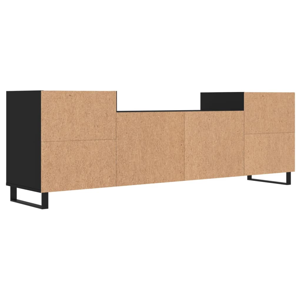 Mobile Porta TV Nero 160x35x55 cm in Legno Multistrato