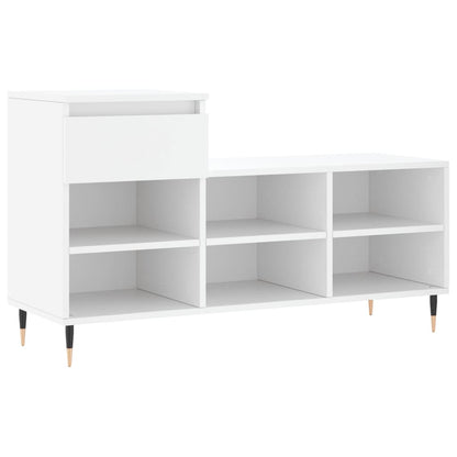 Scarpiera Bianca 102x36x60 cm in Legno Multistrato - homemem39
