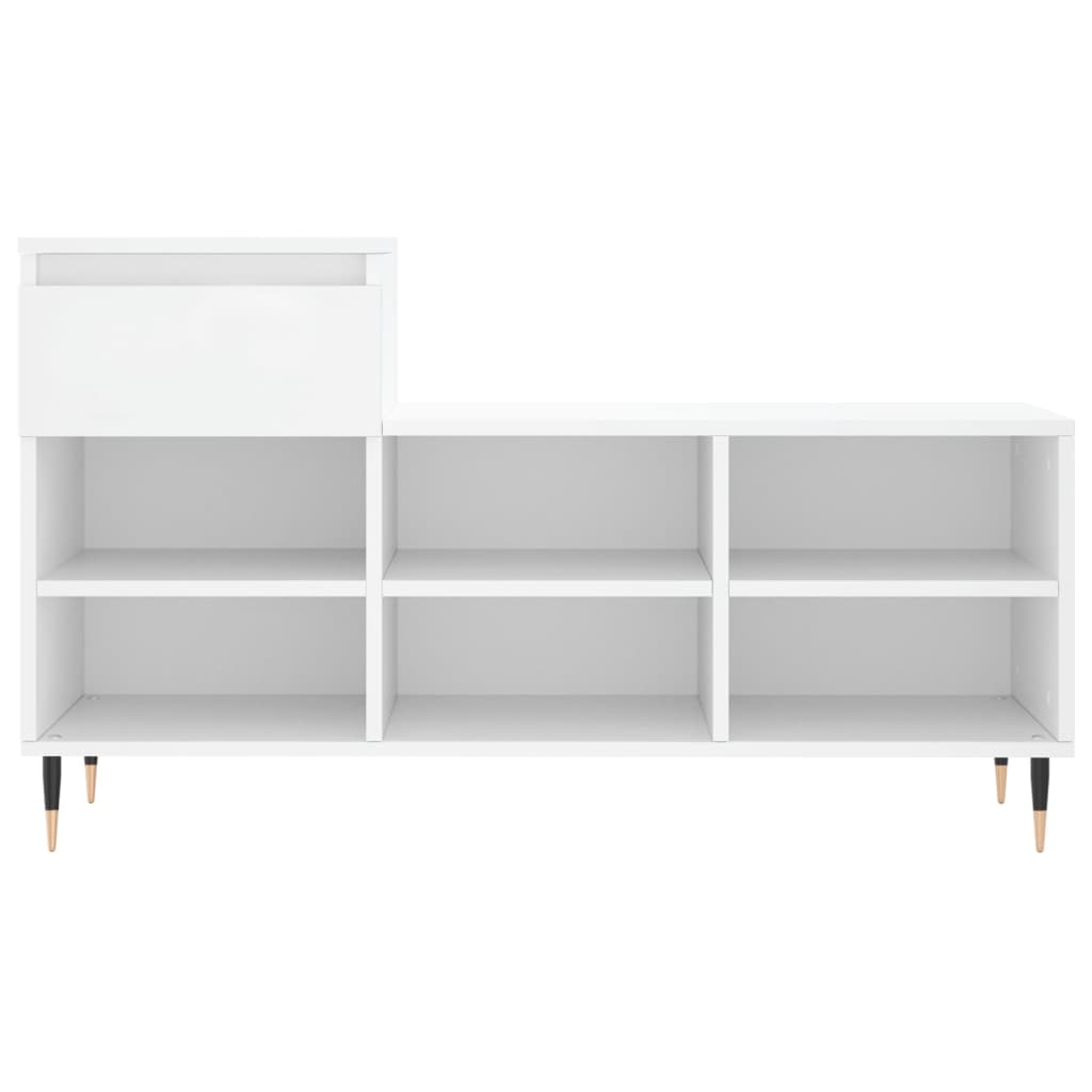 Scarpiera Bianca 102x36x60 cm in Legno Multistrato - homemem39