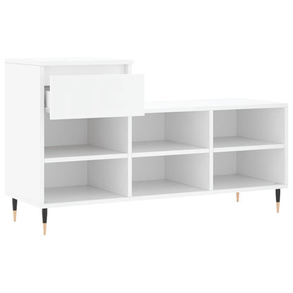 Scarpiera Bianca 102x36x60 cm in Legno Multistrato - homemem39