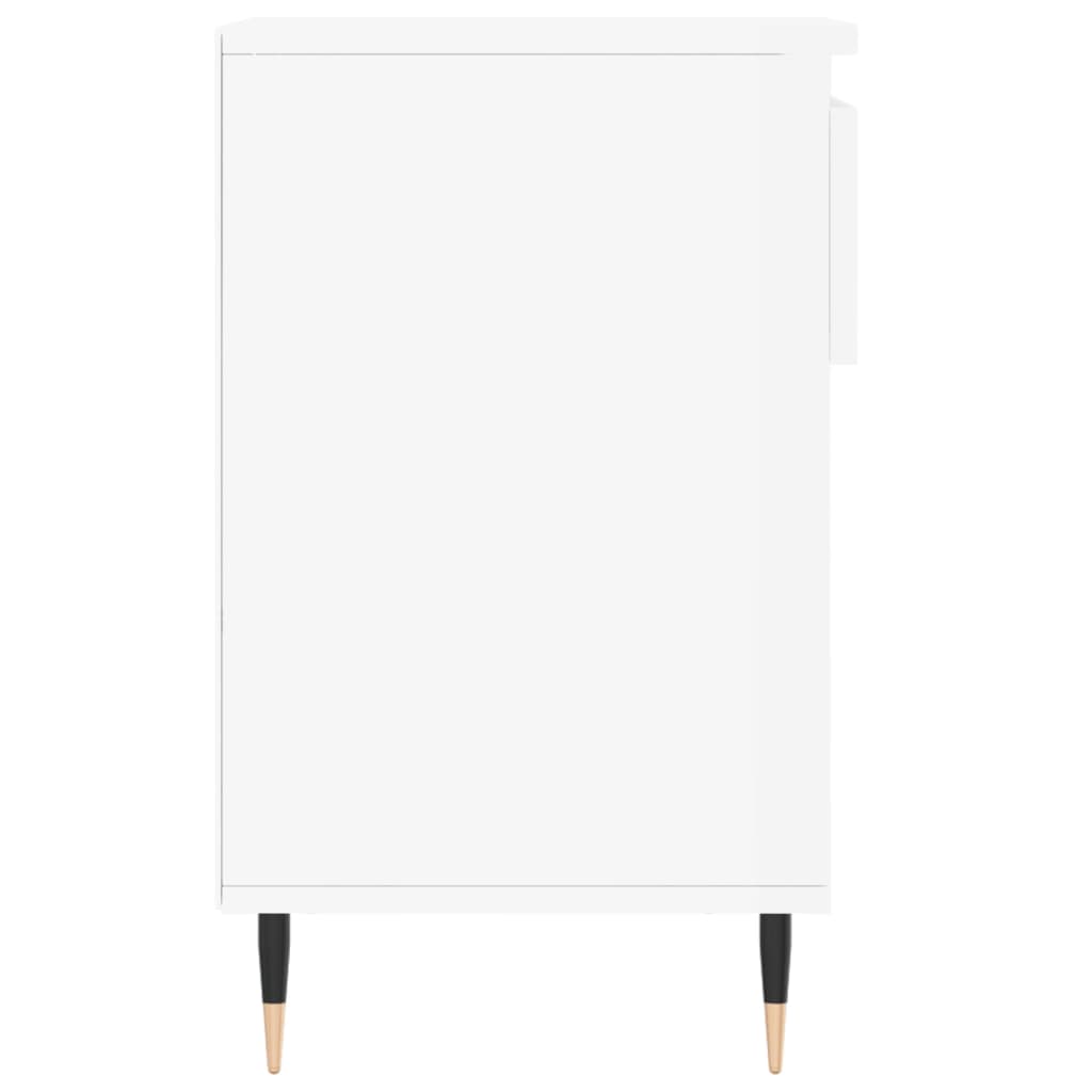 Scarpiera Bianco Lucido 102x36x60 cm in Legno Multistrato - homemem39