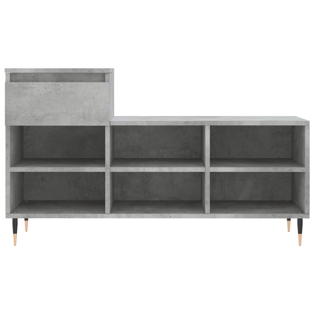 Scarpiera Grigio Cemento 102x36x60 cm in Legno Multistrato - homemem39