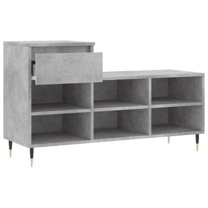 Scarpiera Grigio Cemento 102x36x60 cm in Legno Multistrato - homemem39