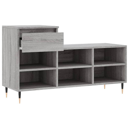 Scarpiera Grigio Sonoma 102x36x60 cm in Legno Multistrato - homemem39