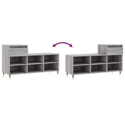 Scarpiera Grigio Sonoma 102x36x60 cm in Legno Multistrato - homemem39