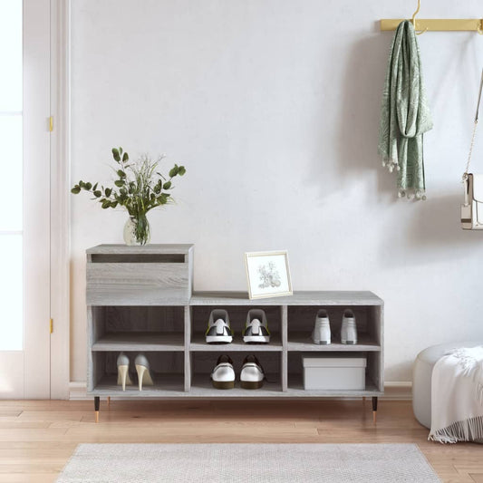 Scarpiera Grigio Sonoma 102x36x60 cm in Legno Multistrato - homemem39
