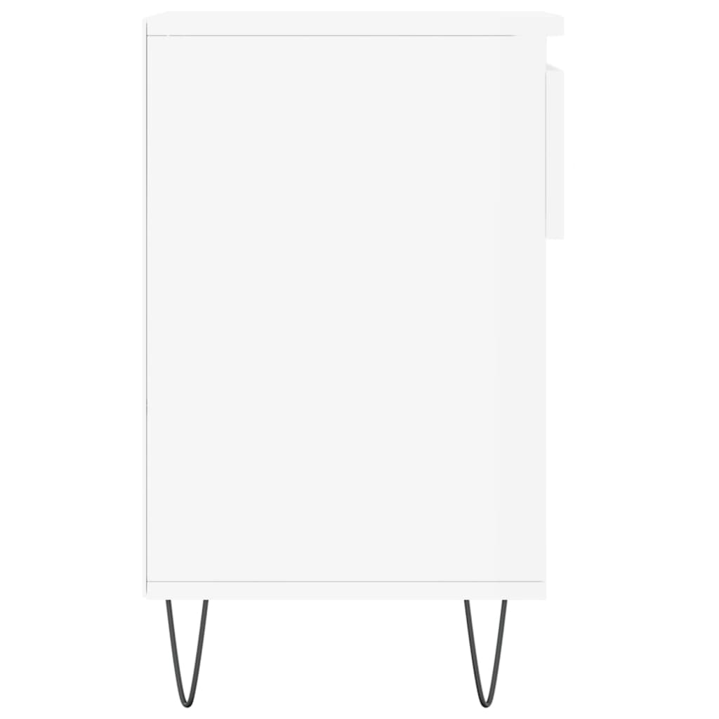 Scarpiera Bianco Lucido 102x36x60 cm in Legno Multistrato - homemem39