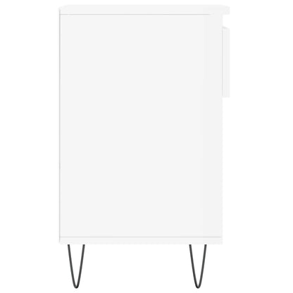 Scarpiera Bianco Lucido 102x36x60 cm in Legno Multistrato - homemem39