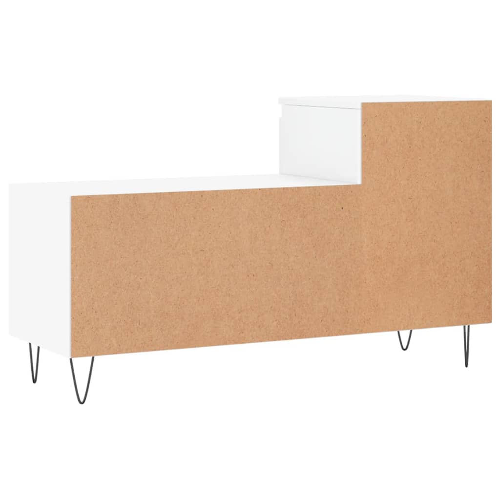 Scarpiera Bianco Lucido 102x36x60 cm in Legno Multistrato - homemem39
