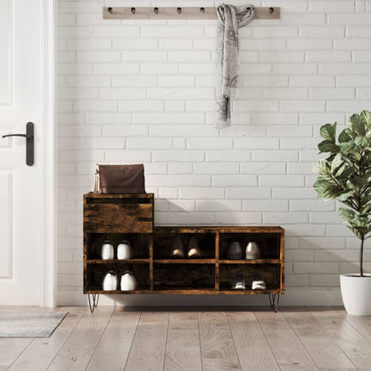Scarpiera Rovere Fumo 102x36x60 cm in Legno Multistrato - homemem39