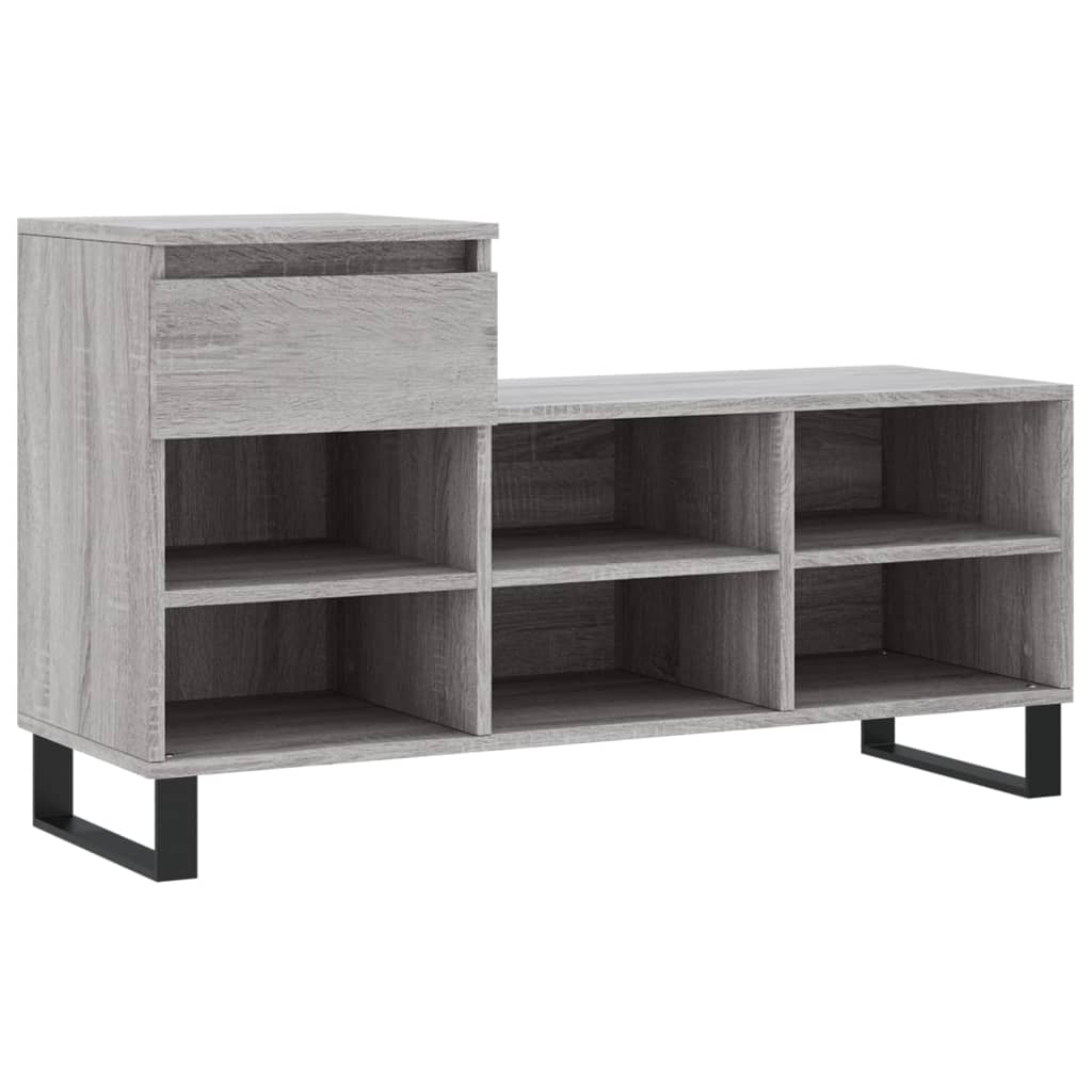 Scarpiera Grigio Sonoma 102x36x60 cm in Legno Multistrato - homemem39