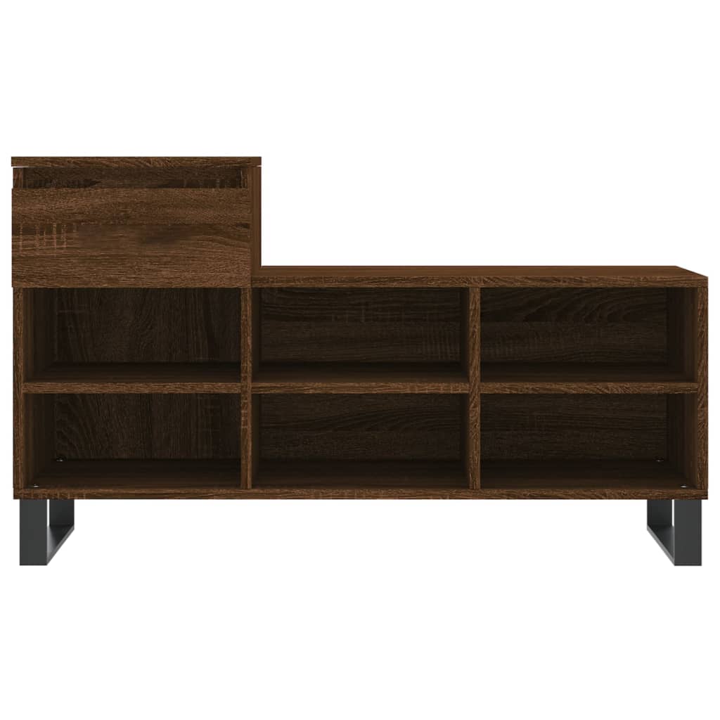 Scarpiera Rovere Marrone 102x36x60 cm in Legno Multistrato - homemem39