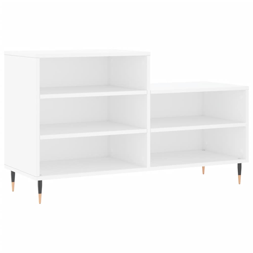 Scarpiera Bianca 102x36x60 cm in Legno Multistrato - homemem39