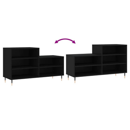 Scarpiera Nera 102x36x60 cm in Legno Multistrato - homemem39