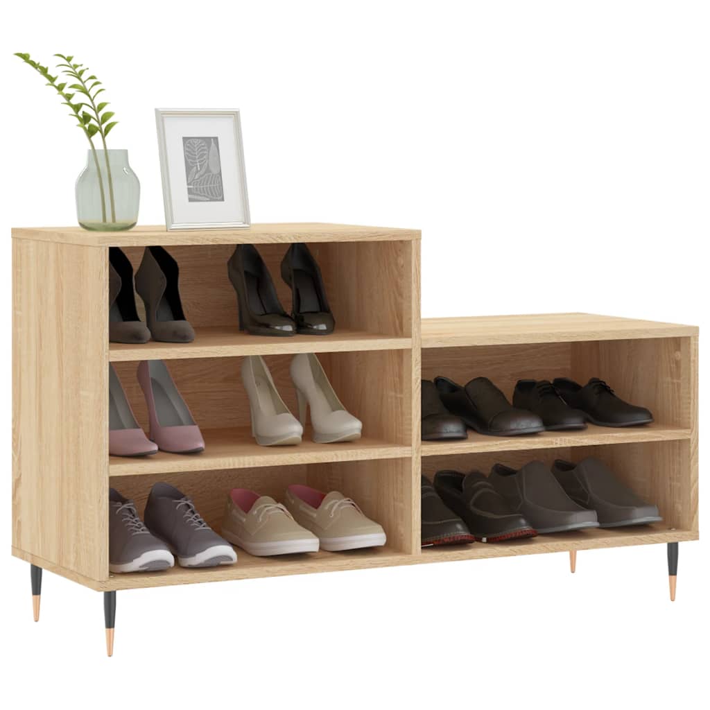Scarpiera Rovere Sonoma 102x36x60 cm in Legno Multistrato - homemem39