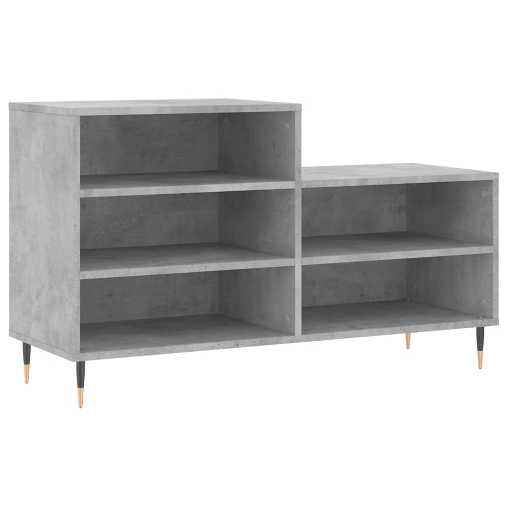 Scarpiera Grigio Cemento 102x36x60 cm in Legno Multistrato - homemem39