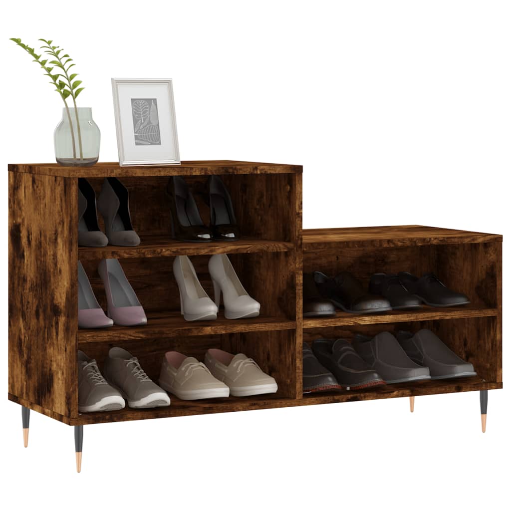Scarpiera Rovere Fumo 102x36x60 cm in Legno Multistrato - homemem39