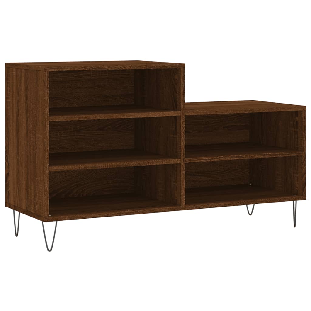 Scarpiera Rovere Marrone 102x36x60 cm in Legno Multistrato - homemem39