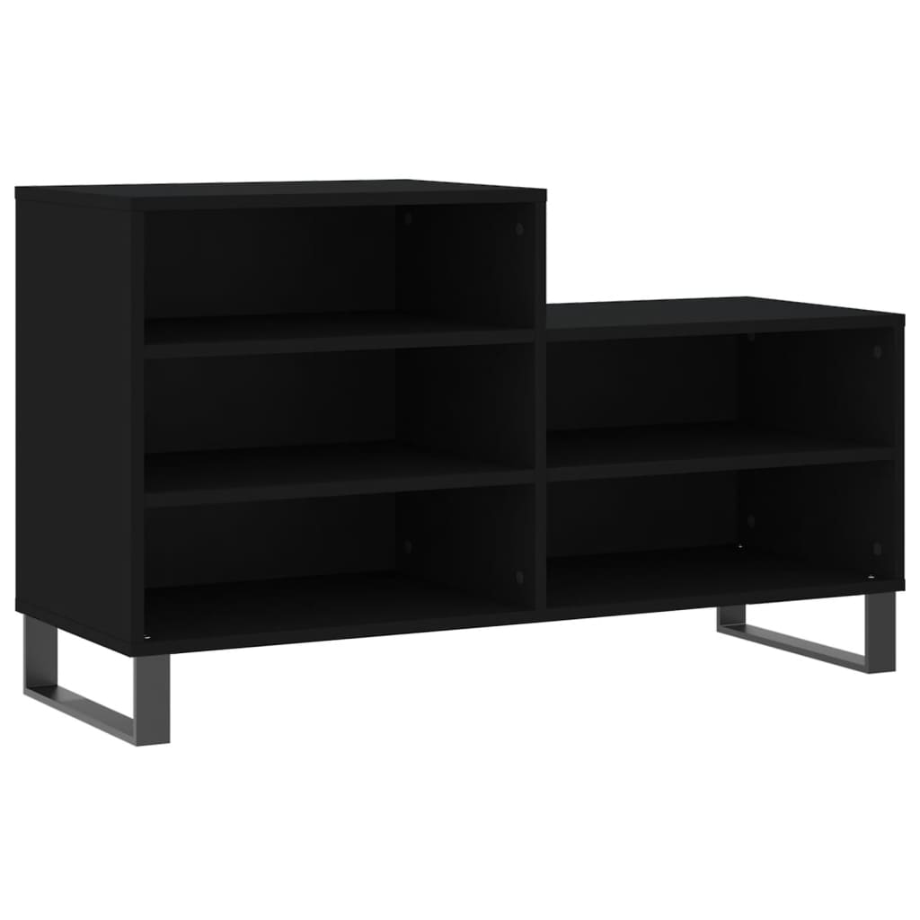Scarpiera Nera 102x36x60 cm in Legno Multistrato - homemem39