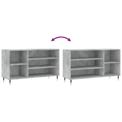 Scarpiera Grigio Cemento 102x36x60 cm in Legno Multistrato - homemem39