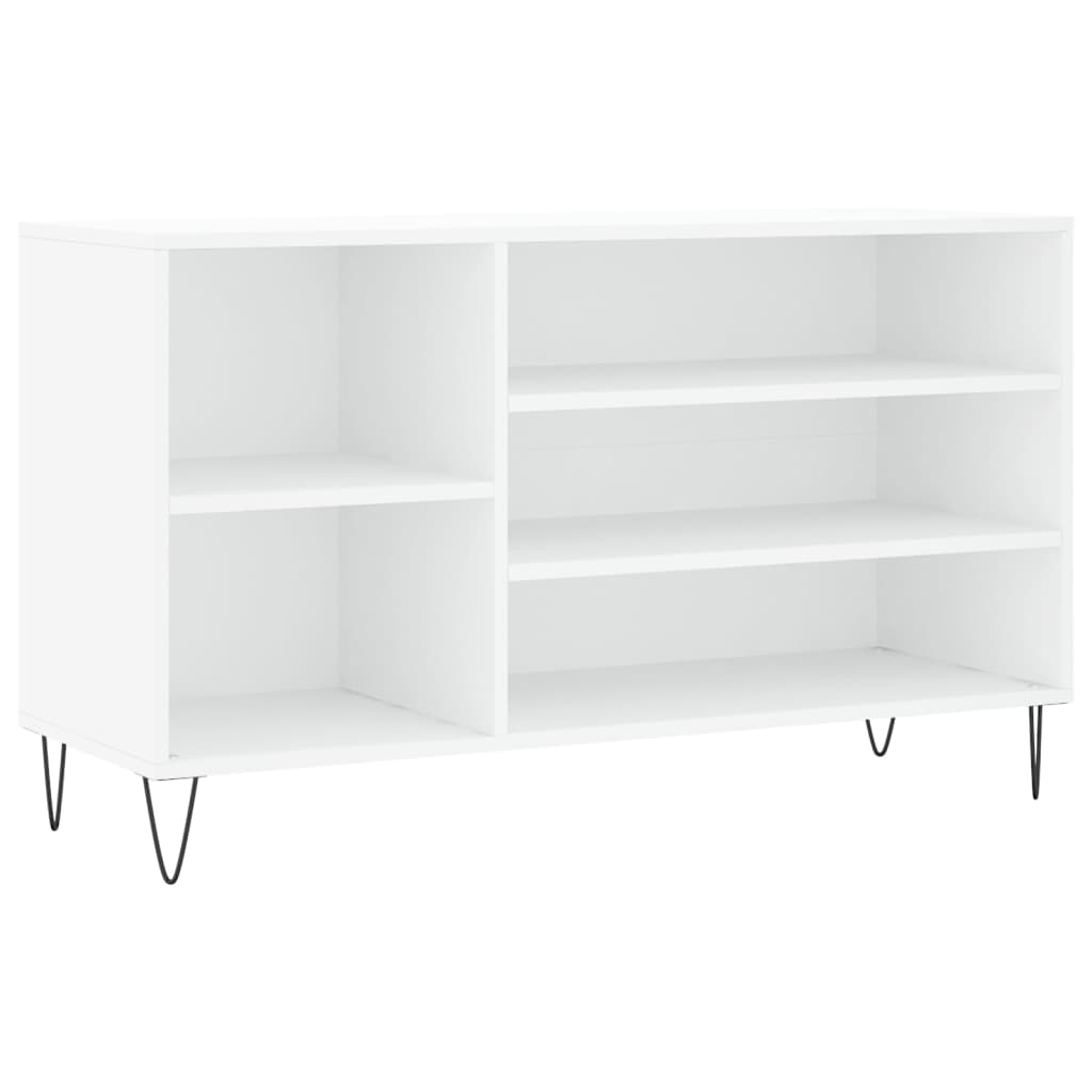 Scarpiera Bianca 102x36x60 cm in Legno Multistrato - homemem39