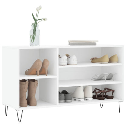 Scarpiera Bianca 102x36x60 cm in Legno Multistrato - homemem39