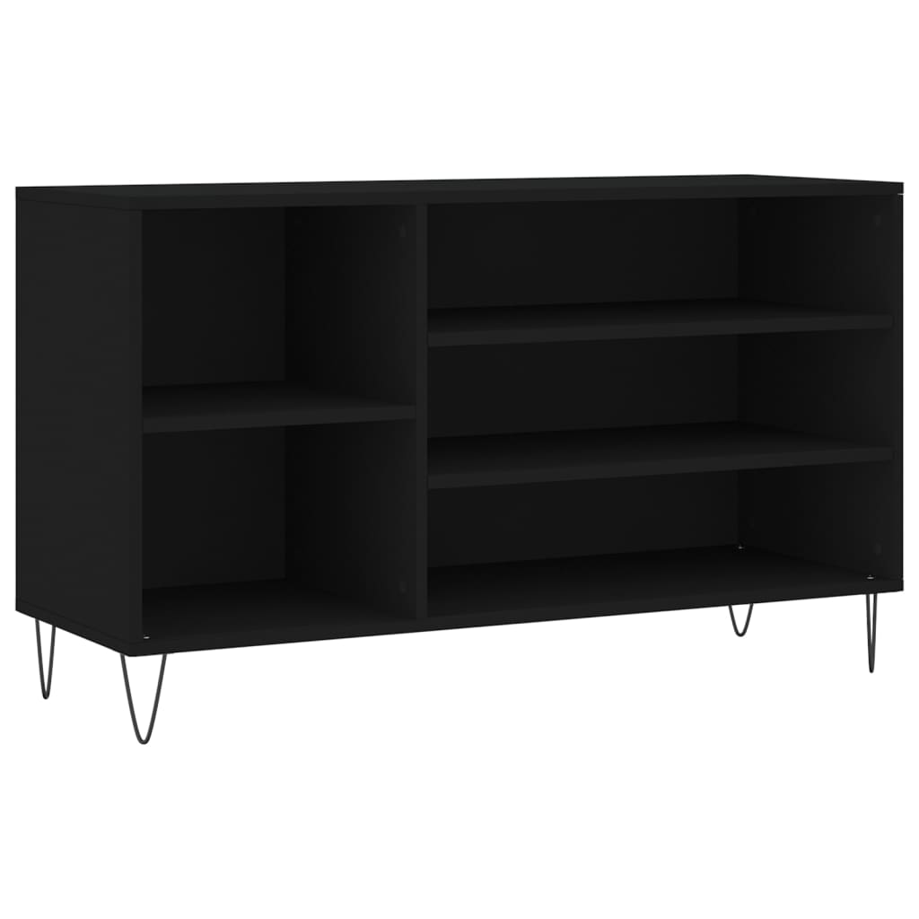 Scarpiera Nera 102x36x60 cm in Legno Multistrato - homemem39