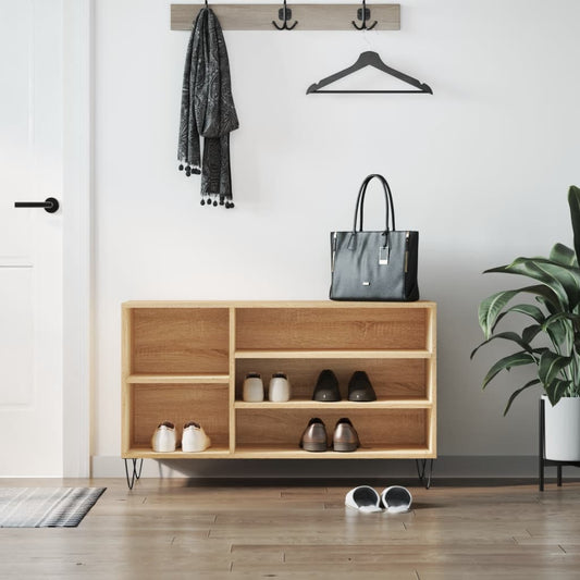 Scarpiera Rovere Sonoma 102x36x60 cm in Legno Multistrato - homemem39