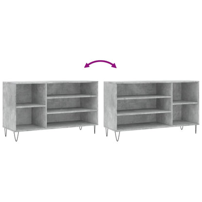 Scarpiera Grigio Cemento 102x36x60 cm in Legno Multistrato - homemem39