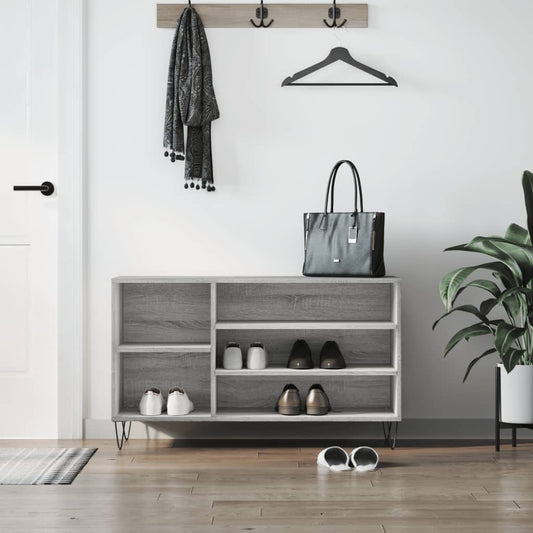 Scarpiera Grigio Sonoma 102x36x60 cm in Legno Multistrato - homemem39