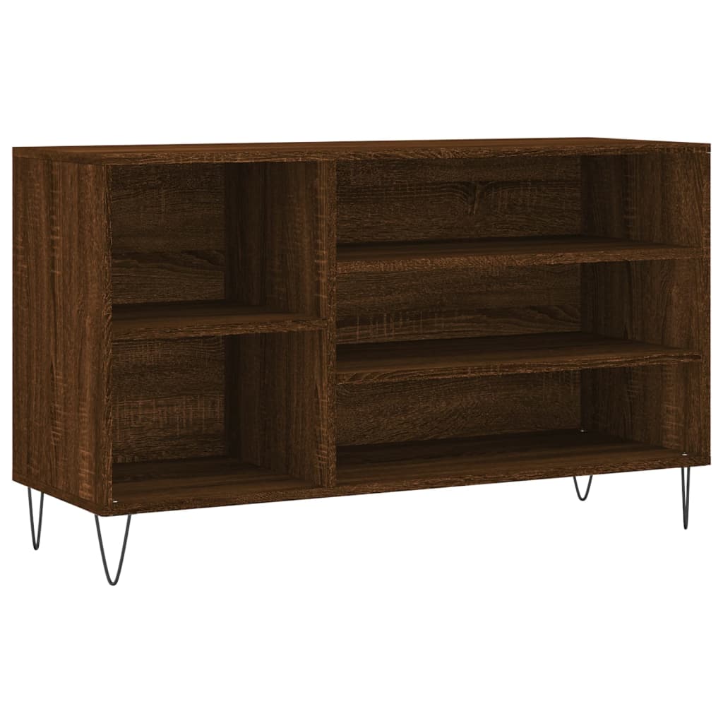Scarpiera Rovere Marrone 102x36x60 cm in Legno Multistrato - homemem39