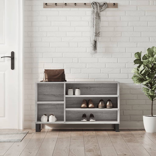 Scarpiera Grigio Sonoma 102x36x60 cm in Legno Multistrato - homemem39