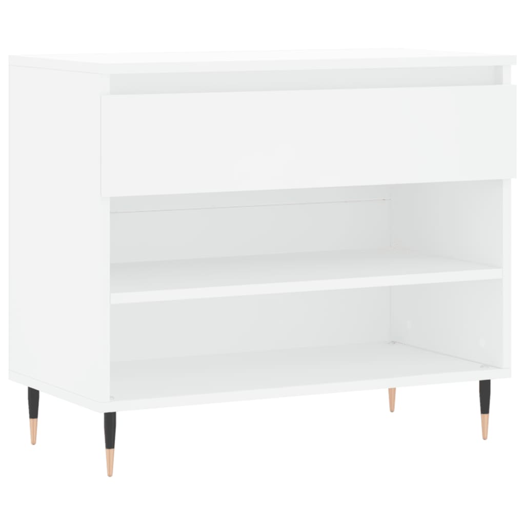 Scarpiera Bianca 70x36x60 cm in Legno Multistrato - homemem39