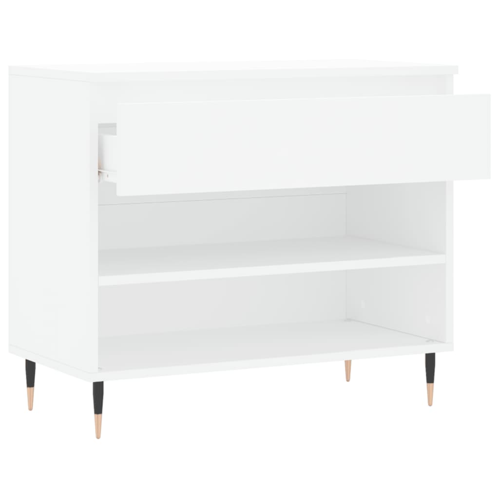 Scarpiera Bianca 70x36x60 cm in Legno Multistrato - homemem39