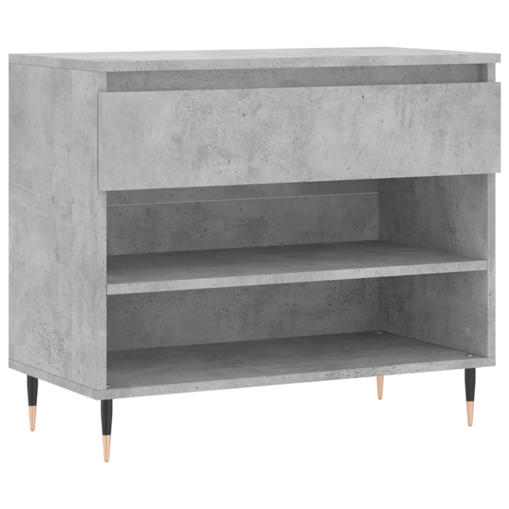 Scarpiera Grigio Cemento 70x36x60 cm in Legno Multistrato - homemem39