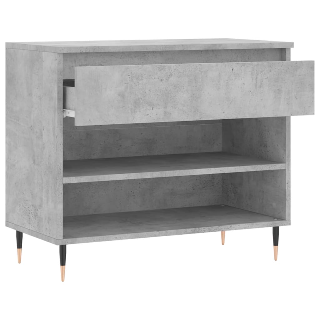 Scarpiera Grigio Cemento 70x36x60 cm in Legno Multistrato - homemem39