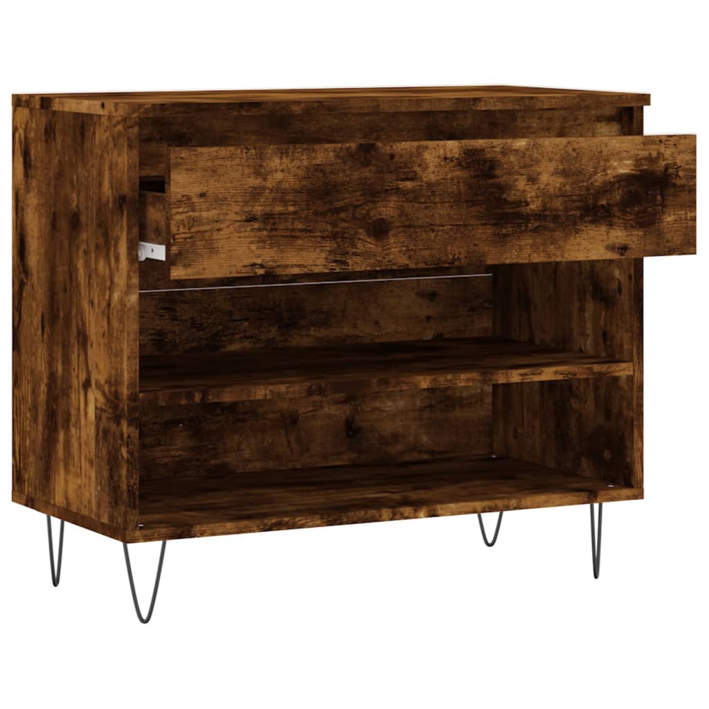 Scarpiera Rovere Fumo 70x36x60 cm in Legno Multistrato - homemem39
